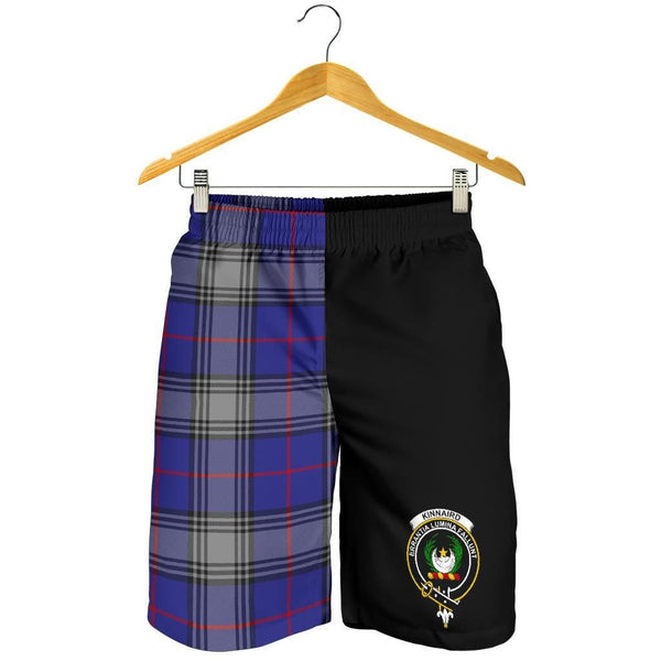 Scottish Kinnaird Clan Crest Tartan Half of Me Men's Shorts
