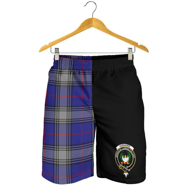 Scottish Kinnaird Clan Crest Tartan Half of Me Men's Shorts