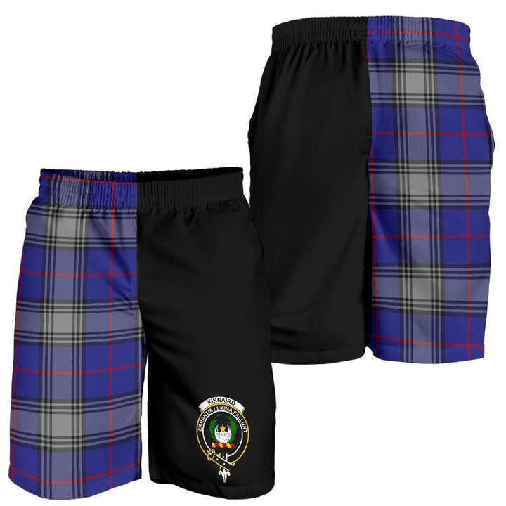 Scottish Kinnaird Clan Crest Tartan Half of Me Men's Shorts