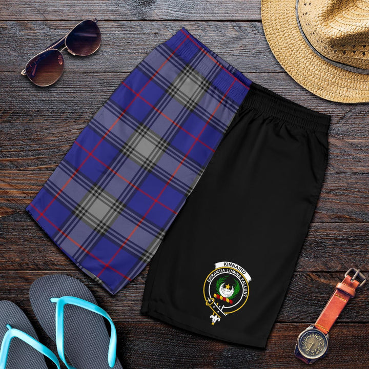 Scottish Kinnaird Clan Crest Tartan Half of Me Men's Shorts