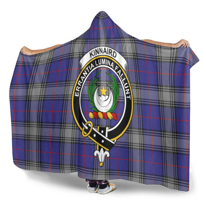 Scottish Kinnaird Clan Crest Tartan Hooded Blanket Tartan Plaid 3
