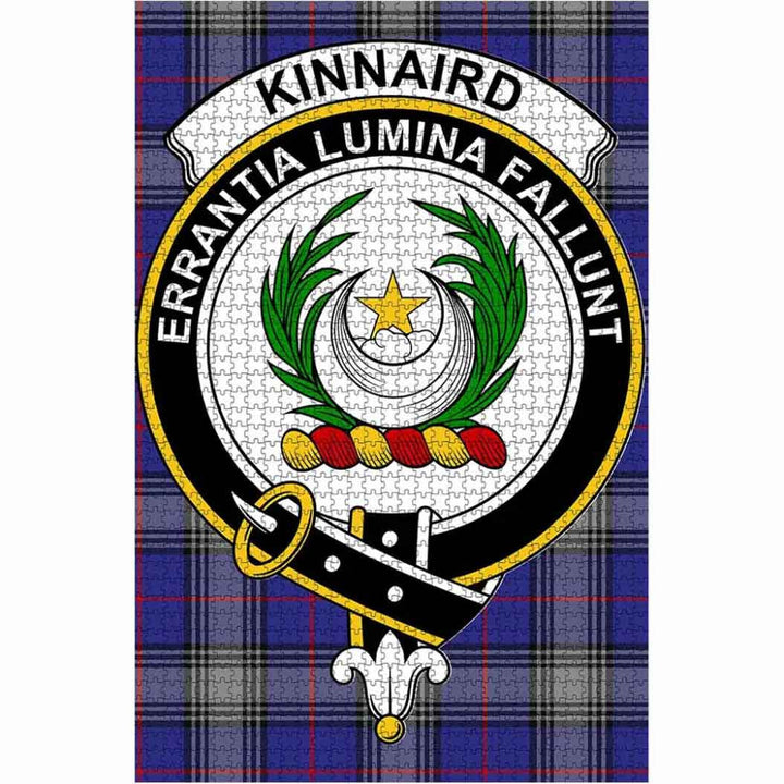 Scottish Kinnaird Clan Crest Tartan Jigsaw Puzzle 1
