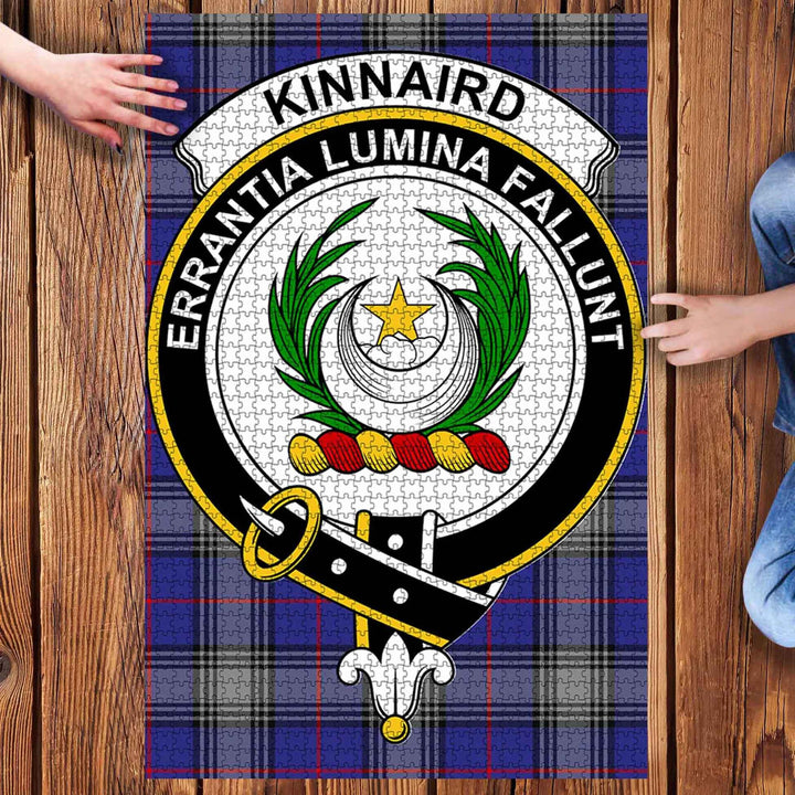 Scottish Kinnaird Clan Crest Tartan Jigsaw Puzzle 3