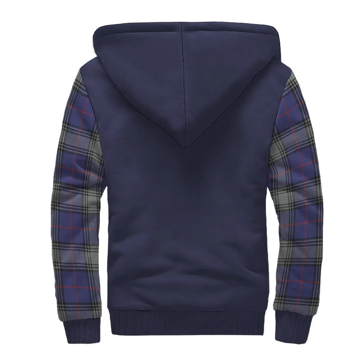 Scottish Kinnaird Clan Crest Tartan Plaid Sleeve Sherpa Hoodie