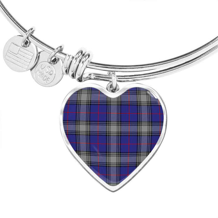 Scottish Kinnaird Clan Tartan Bangle Heart Tartan Plaid 1