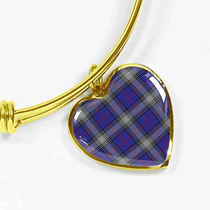 Scottish Kinnaird Clan Tartan Bangle Heart Tartan Plaid 2