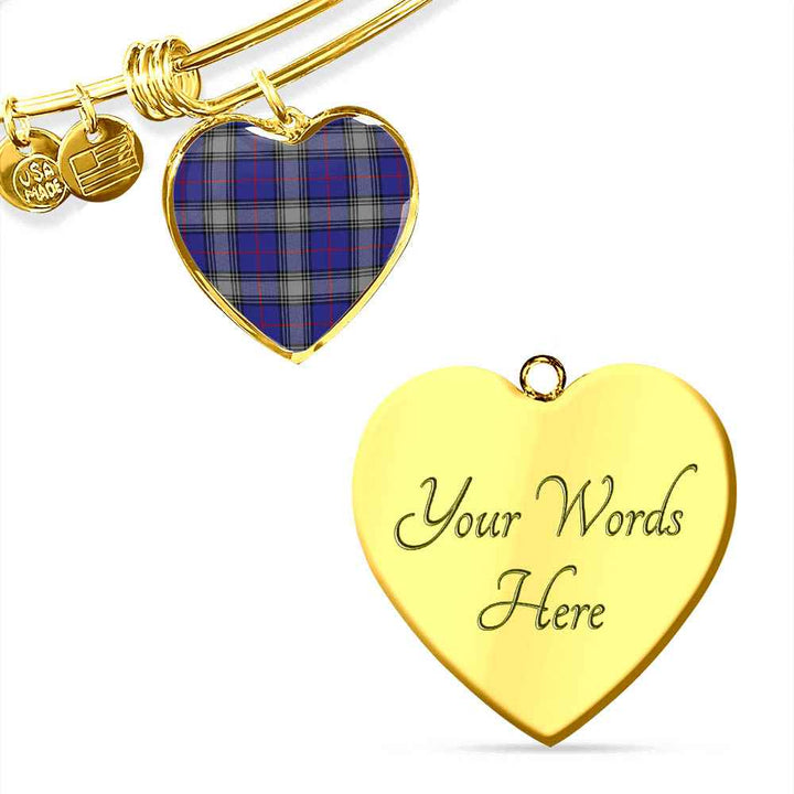 Scottish Kinnaird Clan Tartan Bangle Heart Tartan Plaid 4