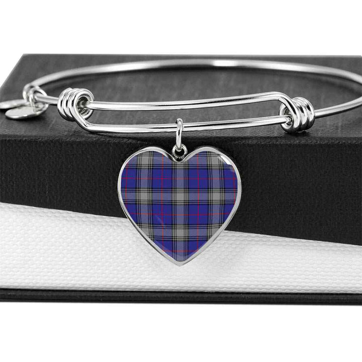 Scottish Kinnaird Clan Tartan Bangle Heart Tartan Plaid 5