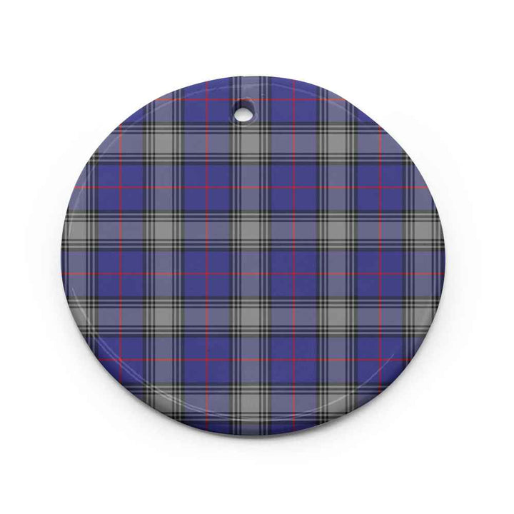 Scottish Kinnaird Clan Tartan Ceramic Ornament Circle Shape Tartan Plaid