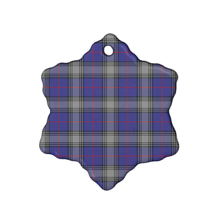 Scottish Kinnaird Clan Tartan Ceramic Ornament Snow Flake Shape Tartan Plaid