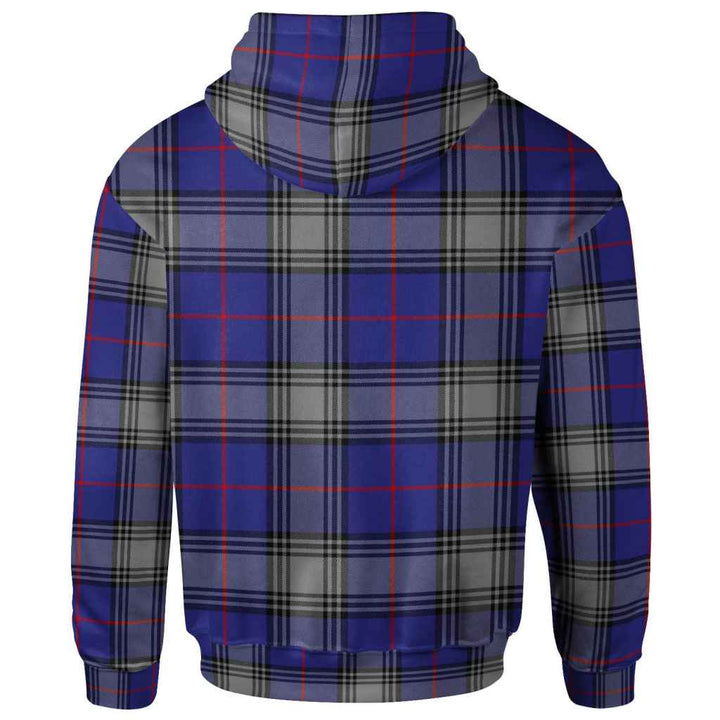 Scottish Kinnaird Clan Tartan Hoodie Back Side Tartan Plaid