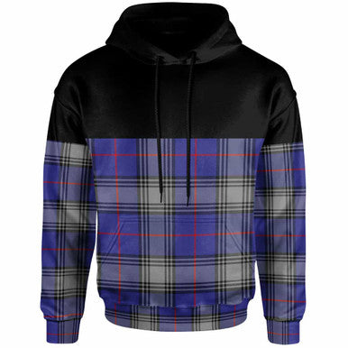 Scottish Kinnaird Clan Tartan Hoodie - Horizontal Style Front Side Tartan Plaid