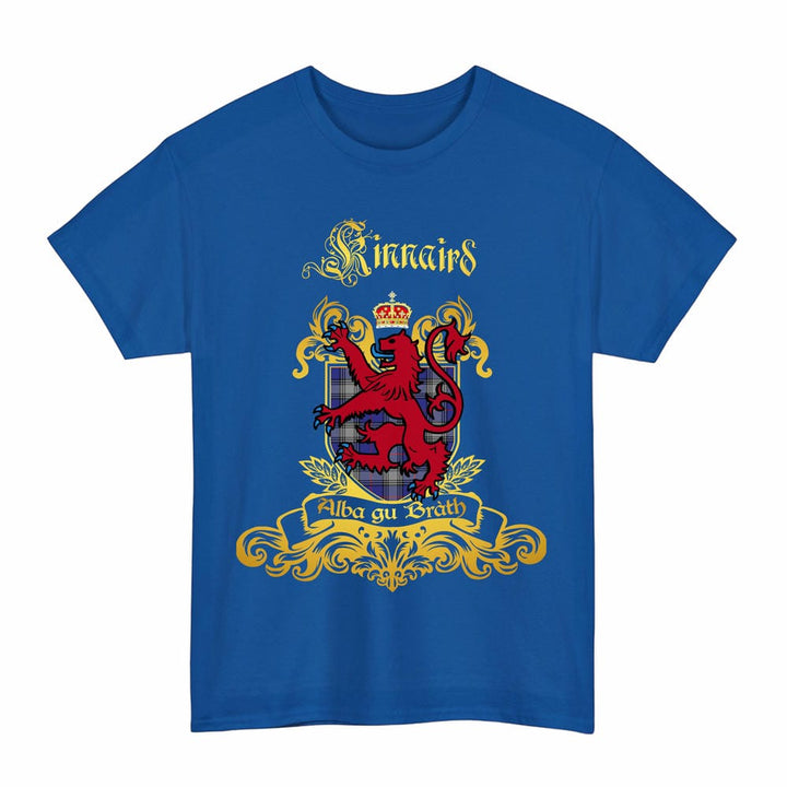 Scottish Kinnaird Clan Tartan Lion Rampant of Scotland T-Shirt Tartan Plaid Royal Color