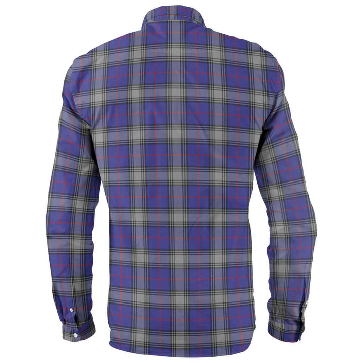 Scottish Kinnaird Clan Tartan Long Sleeve Shirt Back Side Tartan Plaid