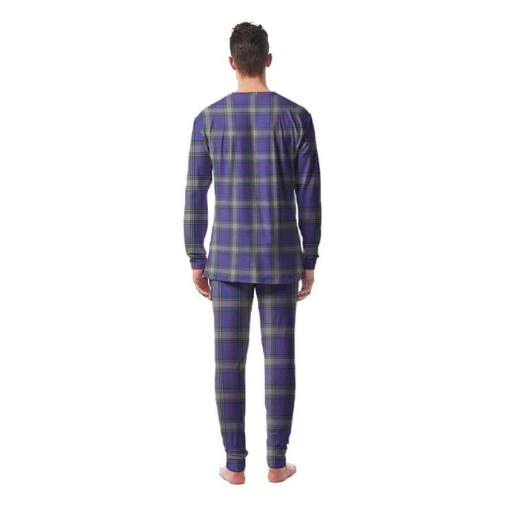 Scottish Kinnaird Clan Tartan Pajama Set Men Back Side Tartan Plaid
