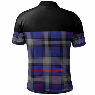 Scottish Kinnaird Clan Tartan Polo Shirt - Horizontal Style Back Side Tartan Plaid