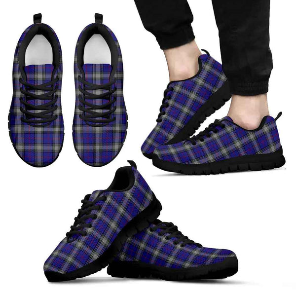 Scottish Kinnaird Clan Tartan Sneakers Black Sole Tartan Plaid