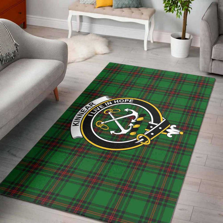 Scottish Kinnear Clan Crest Tartan Area Rug Tartan Plaid 1