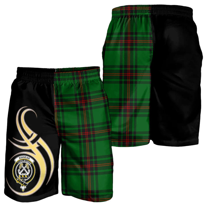 Scottish Kinnear Clan Crest Tartan Believe in Me Men's Shorts