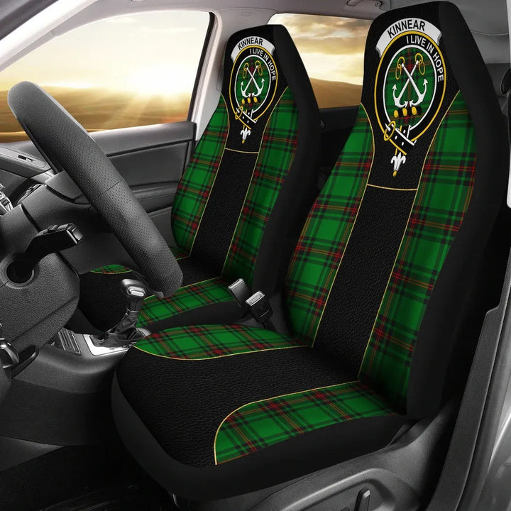 Scottish Kinnear Clan Crest Tartan Car Seat Covers - Special Style 1
