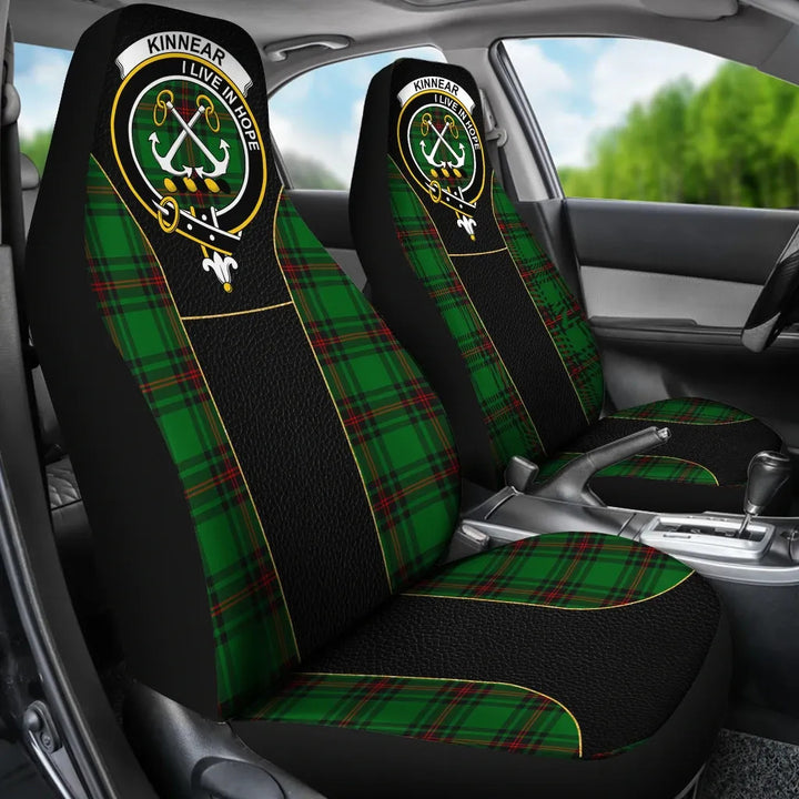 Scottish Kinnear Clan Crest Tartan Car Seat Covers - Special Style 3