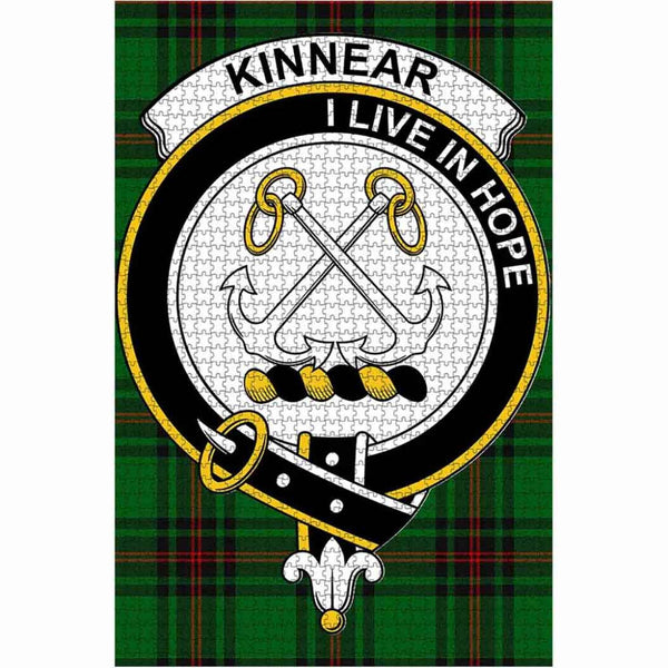 Scottish Kinnear Clan Crest Tartan Jigsaw Puzzle 1
