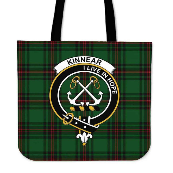 Scottish Kinnear Clan Crest Tartan Tote Bag Tartan Plaid