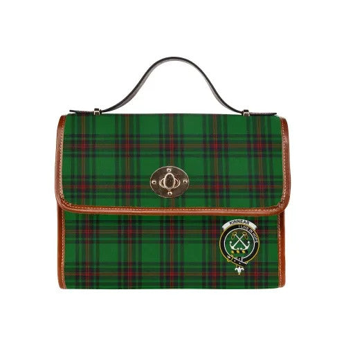 Scottish Kinnear Clan Crest Tartan Waterproof Canvas Bag Tartan Plaid 1