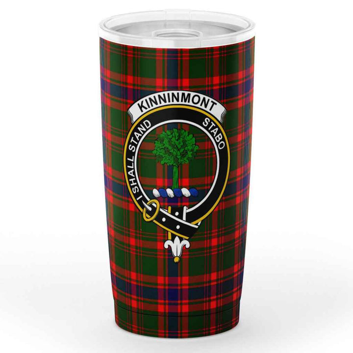 Scottish Kinnimont Clan Crest Tartan Insulated Tumbler Tartan Plaid 1