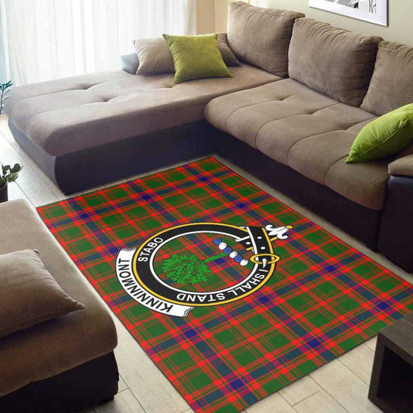 Scottish Kinninmont Clan Crest Tartan Area Rug Tartan Plaid 2