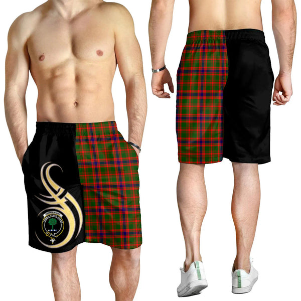 Scottish Kinninmont Clan Crest Tartan Believe in Me Men's Shorts