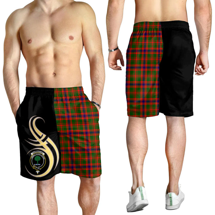 Scottish Kinninmont Clan Crest Tartan Believe in Me Men's Shorts