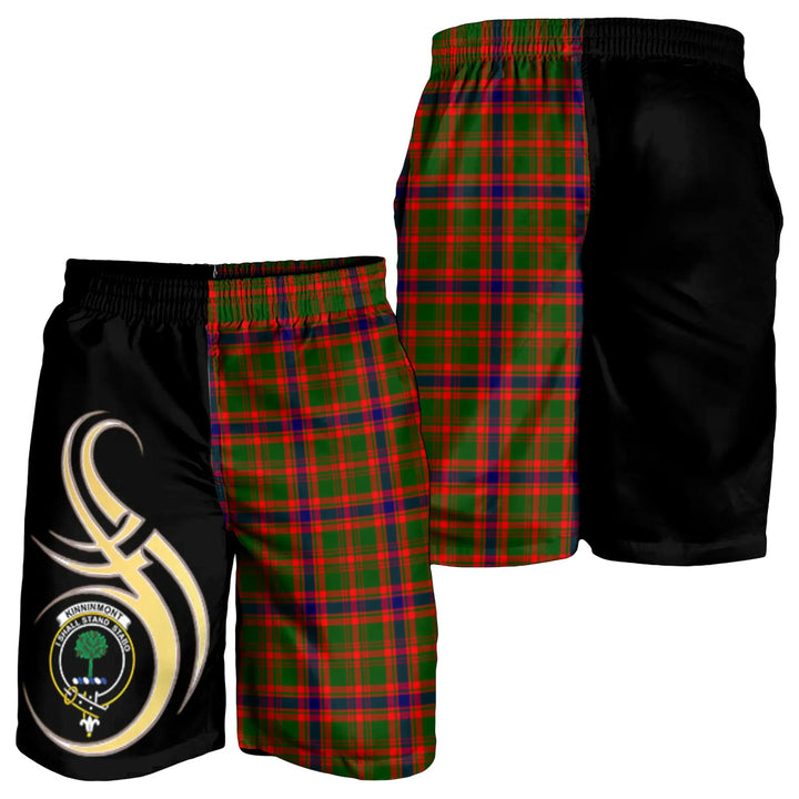 Scottish Kinninmont Clan Crest Tartan Believe in Me Men's Shorts
