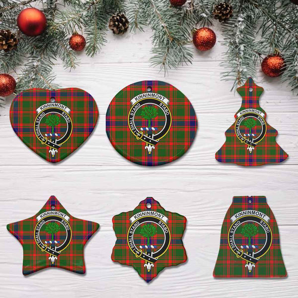 Scottish Kinninmont Clan Crest Tartan Ceramic Ornament All Tartan Plaid