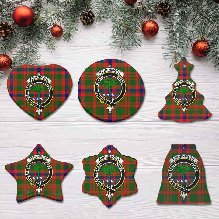 Scottish Kinninmont Clan Crest Tartan Ceramic Ornament All Tartan Plaid