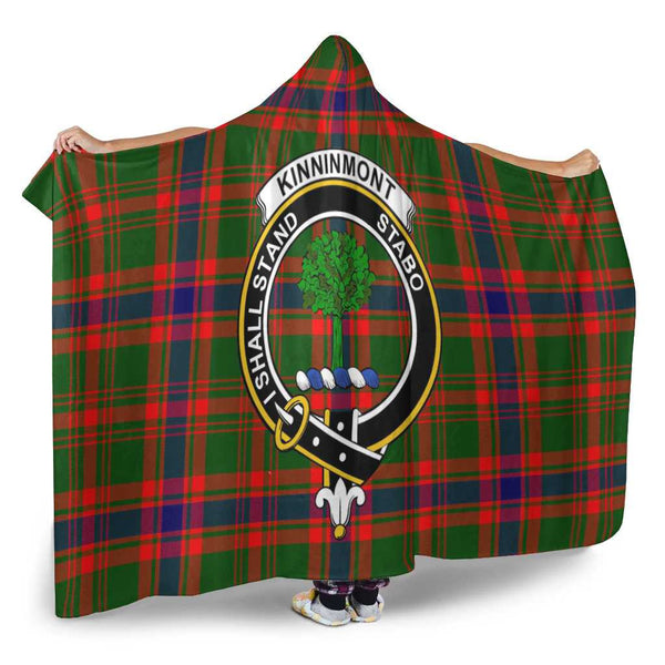 Scottish Kinninmont Clan Crest Tartan Hooded Blanket Tartan Plaid 2