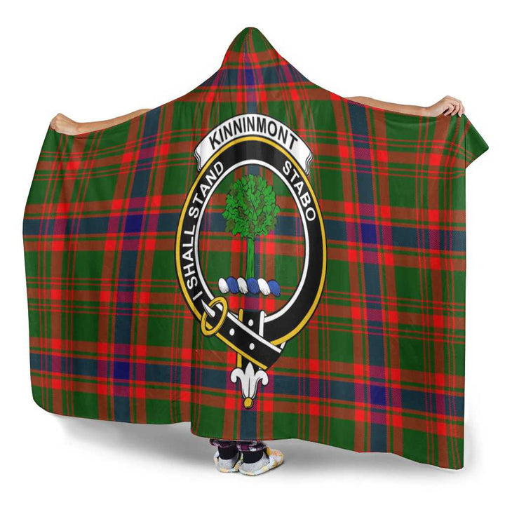 Scottish Kinninmont Clan Crest Tartan Hooded Blanket Tartan Plaid 3