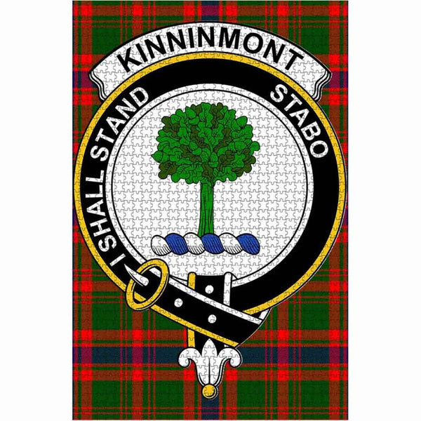 Scottish Kinninmont Clan Crest Tartan Jigsaw Puzzle 1