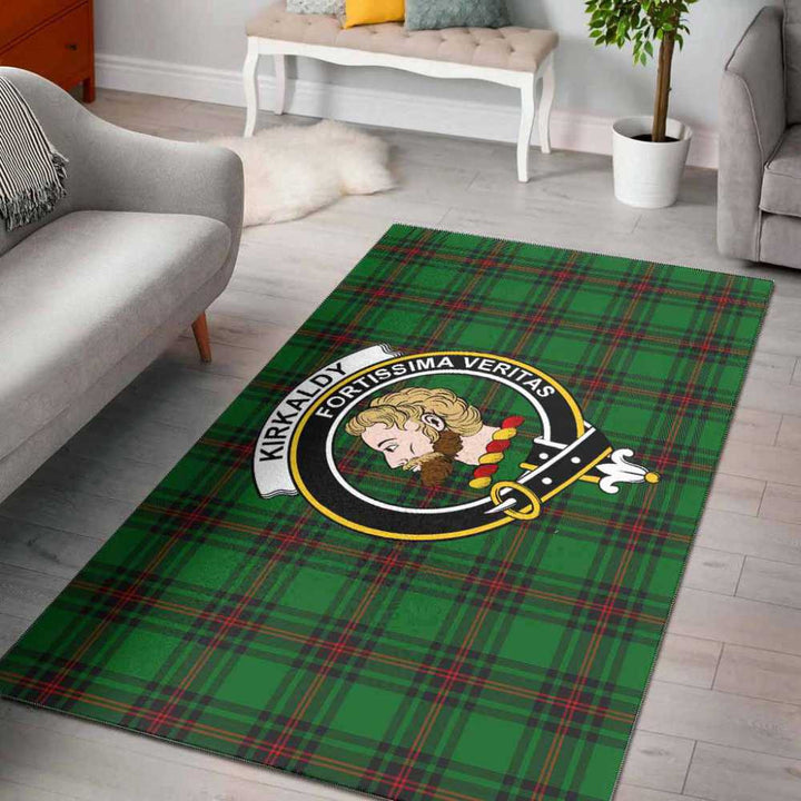 Scottish Kirkaldy Clan Crest Tartan Area Rug Tartan Plaid 1