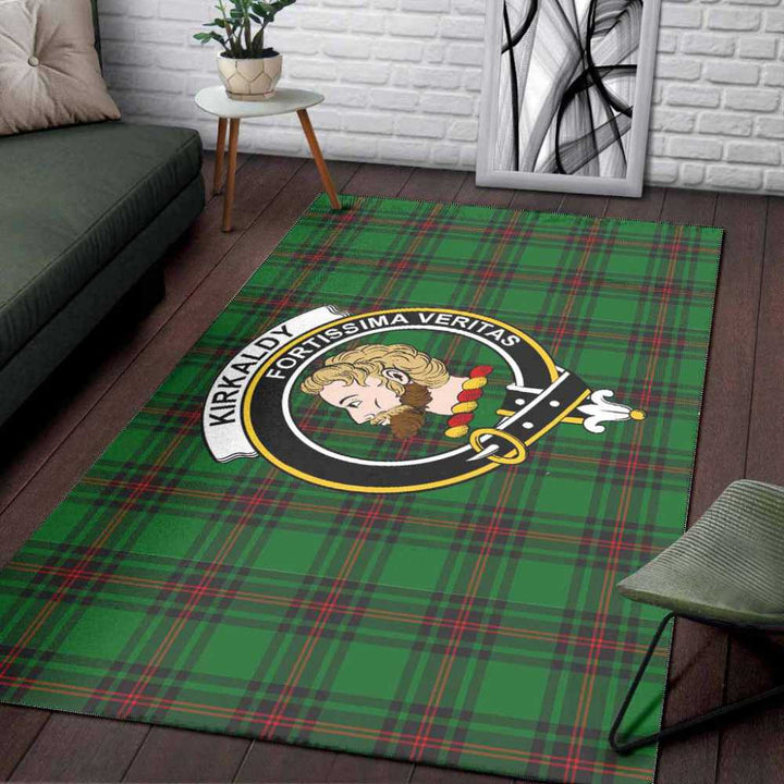Scottish Kirkaldy Clan Crest Tartan Area Rug Tartan Plaid 3
