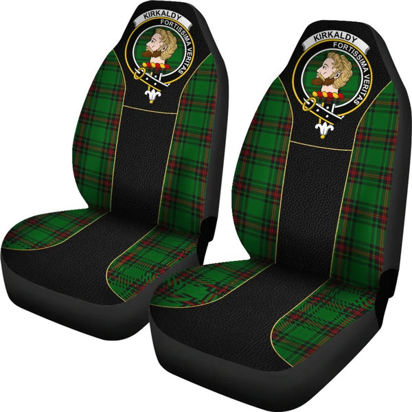 Scottish Kirkaldy Clan Crest Tartan Car Seat Covers - Special Style 2