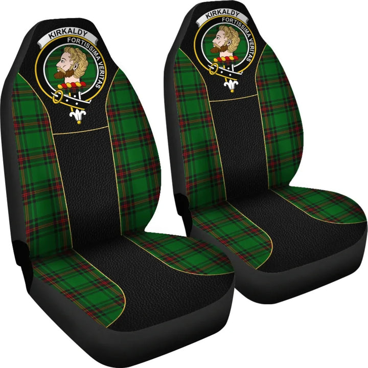 Scottish Kirkaldy Clan Crest Tartan Car Seat Covers - Special Style 3