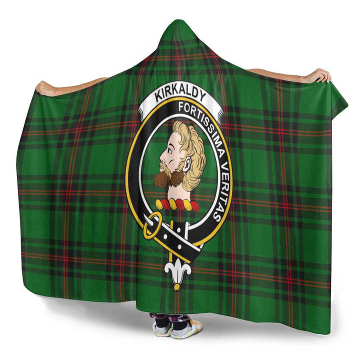 Scottish Kirkaldy Clan Crest Tartan Hooded Blanket Tartan Plaid 3