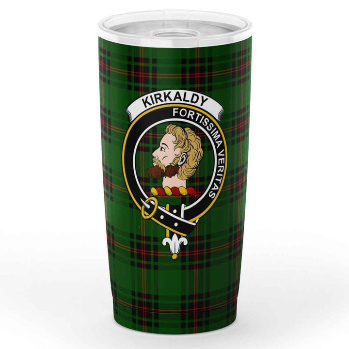 Scottish Kirkaldy Clan Crest Tartan Insulated Tumbler Tartan Plaid 1