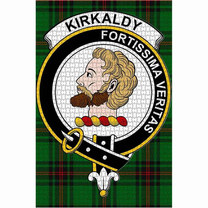 Scottish Kirkaldy Clan Crest Tartan Jigsaw Puzzle 1