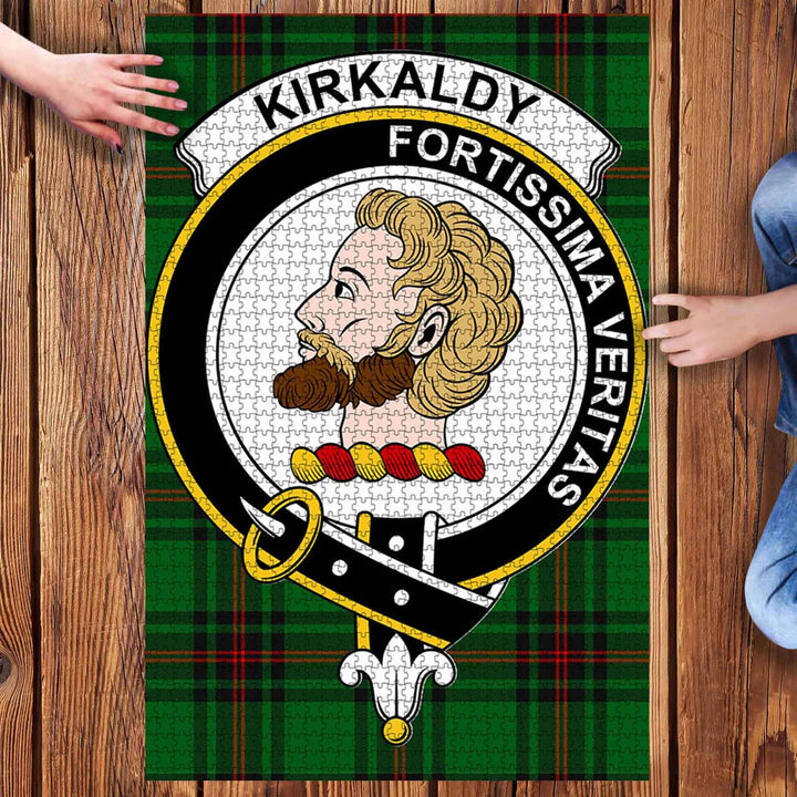 Scottish Kirkaldy Clan Crest Tartan Jigsaw Puzzle 3