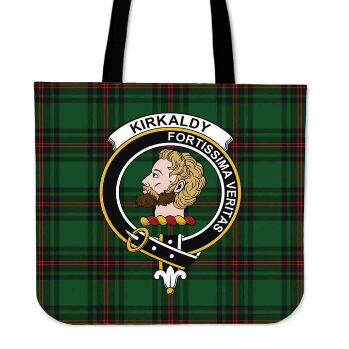 Scottish Kirkaldy Clan Crest Tartan Tote Bag Tartan Plaid