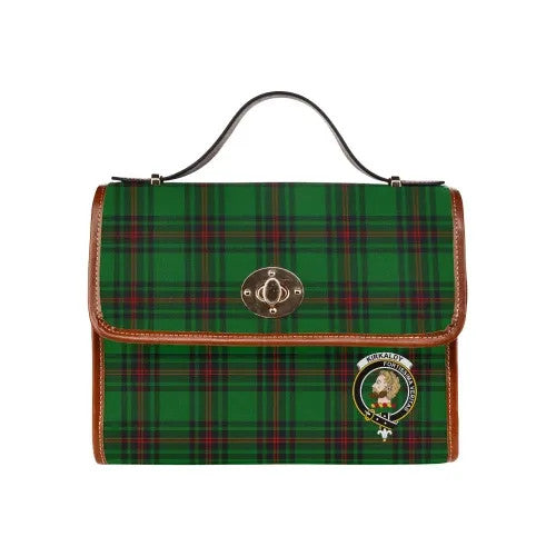 Scottish Kirkaldy Clan Crest Tartan Waterproof Canvas Bag Tartan Plaid 1