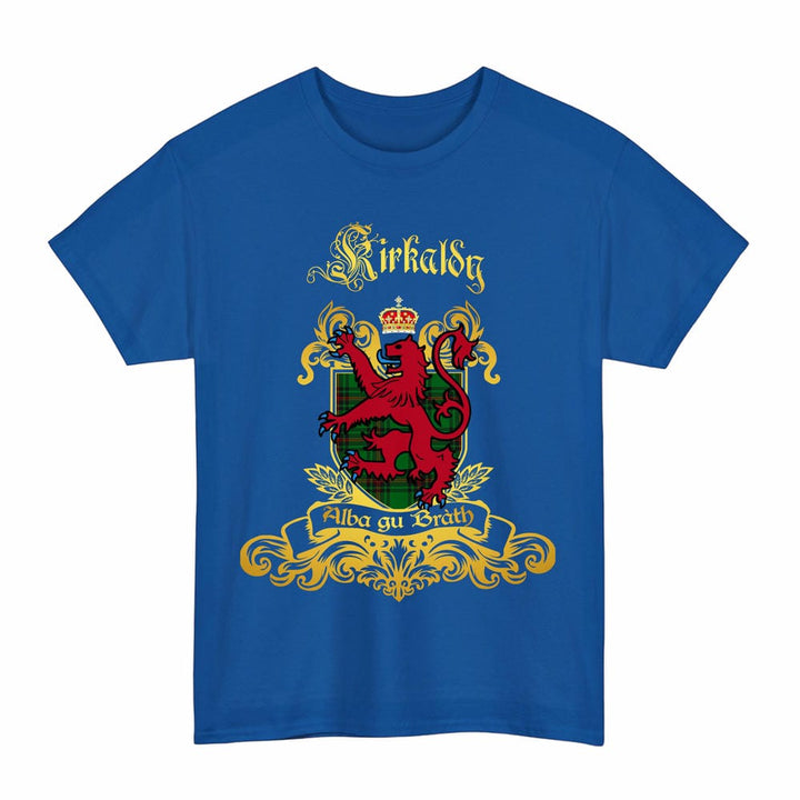 Scottish Kirkaldy Clan Tartan Lion Rampant of Scotland T-Shirt Tartan Plaid Royal Color