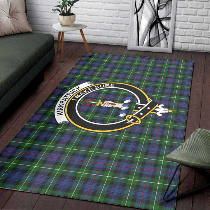 Scottish Kirkpatrick Clan Crest Tartan Area Rug Tartan Plaid 3
